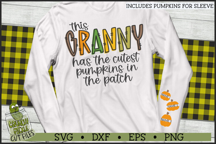 Granny Pumpkin Patch SVG File example image 1