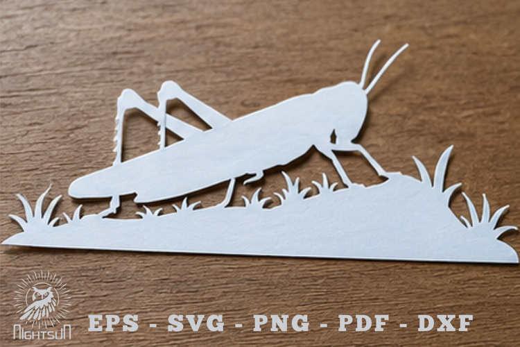 Grasshopper Paper Cutting Design SVG