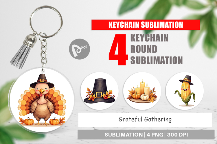 Keychain Grateful Gathering
