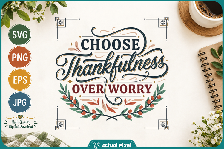 Choose Thankfulness Over Worry Gratitude Quotes