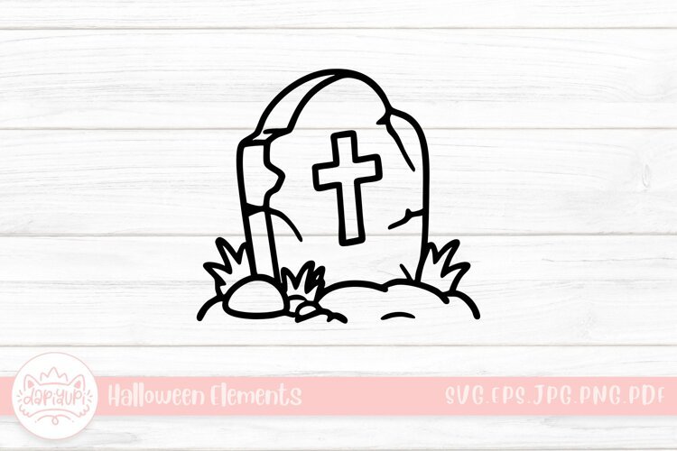 gravestone doodle halloween element example image 1