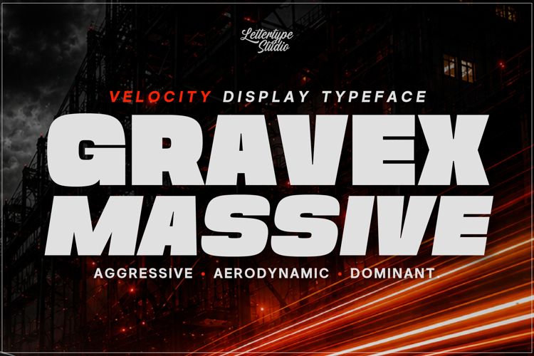 Gravex Massive Racing   Esports Display Font
