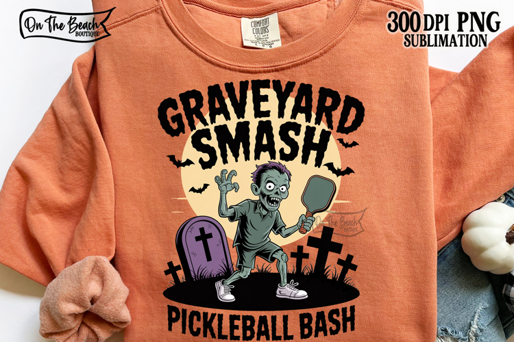 GRAVEYARD SMASH PICKLEBALL BASH PNG Halloween Pickleball