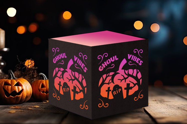 Ghoul Vibes Tealight SVG Template