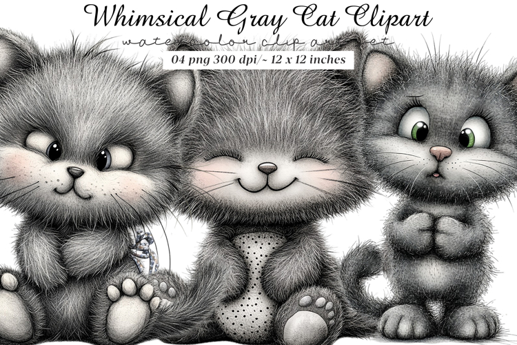 Gray Cat Clipart