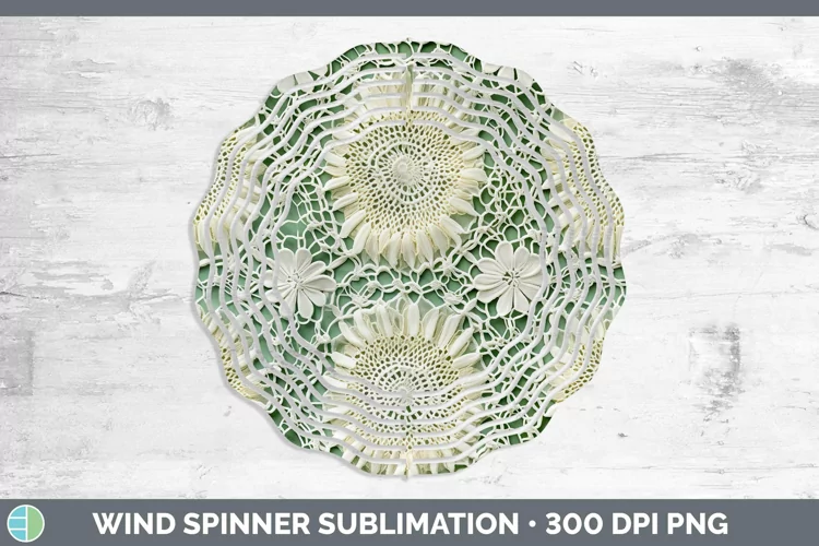 Green 01 Wind Spinner | Sublimation Spinner Designs