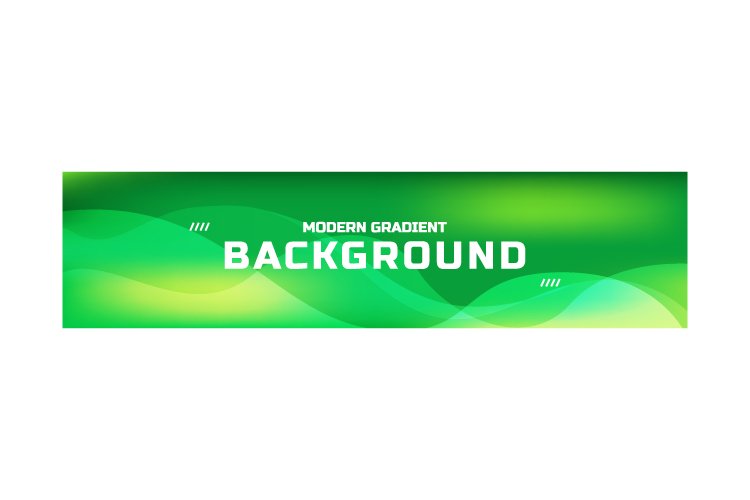 Green abstract wavy geometric horizontal banner design