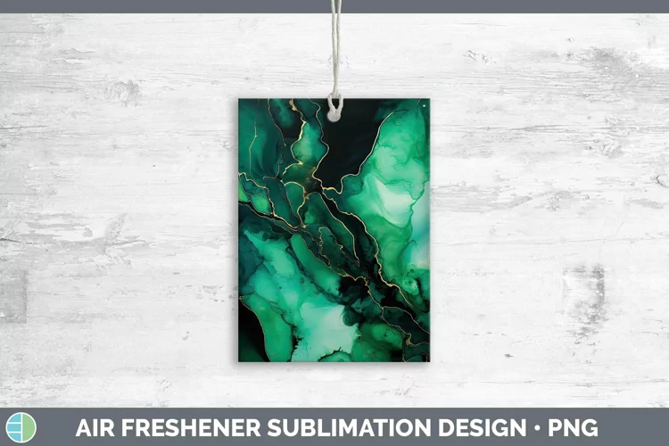 Green Air Freshener | Sublimation Car Freshener Designs