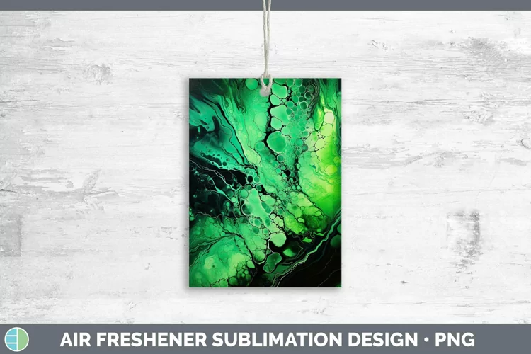 Green Air Freshener | Sublimation Car Freshener Designs