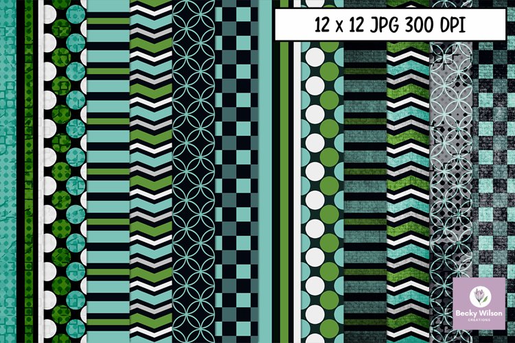 Green and Blue Paper Pack example image 1