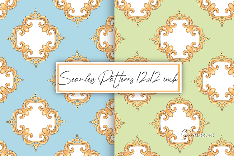 Gold Ornamental Seamless Patterns