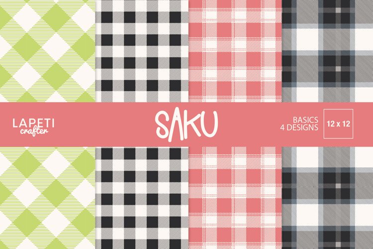 Green and cream argyle digital paper with striped diamond pattern