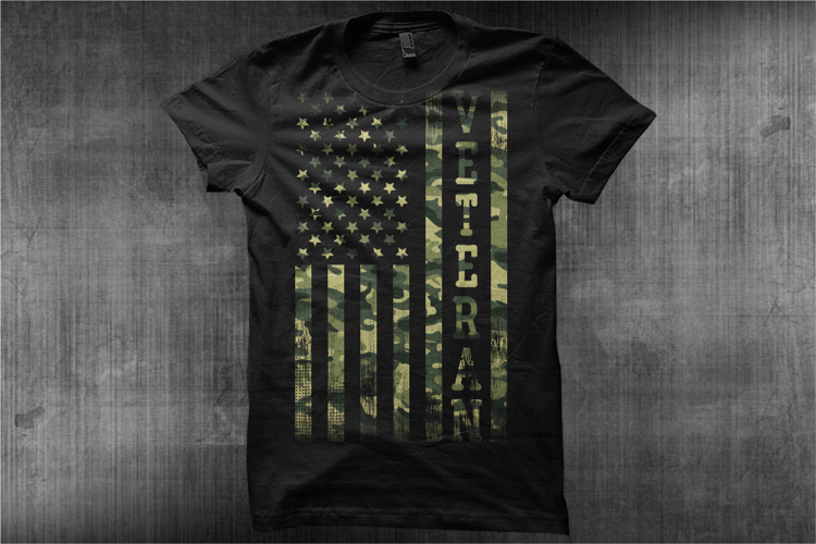 Veteran Camouflage Vertical - USA Flag Themes