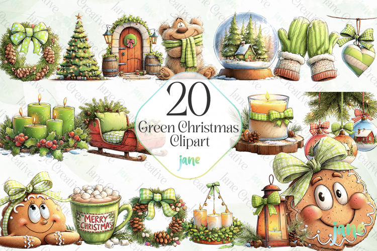 Green Christmas Clipart