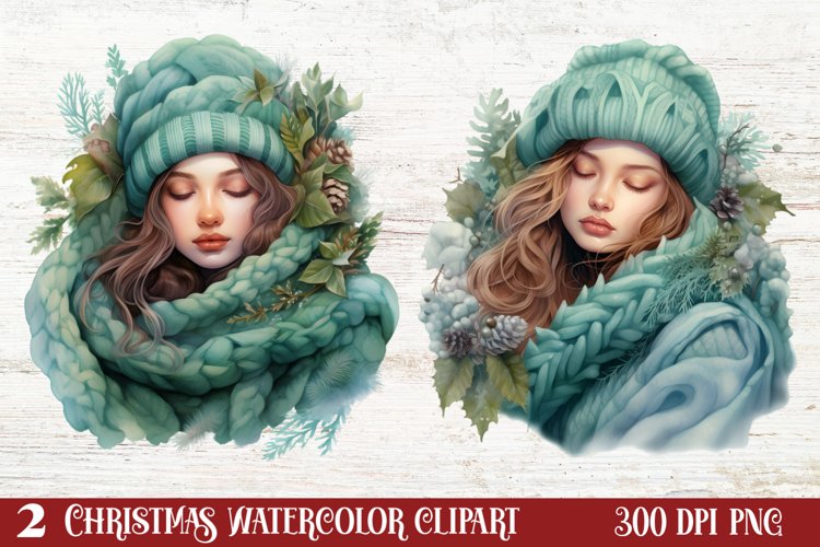 Cozy Green christmas Clipart Sublimation, Christmas PNG