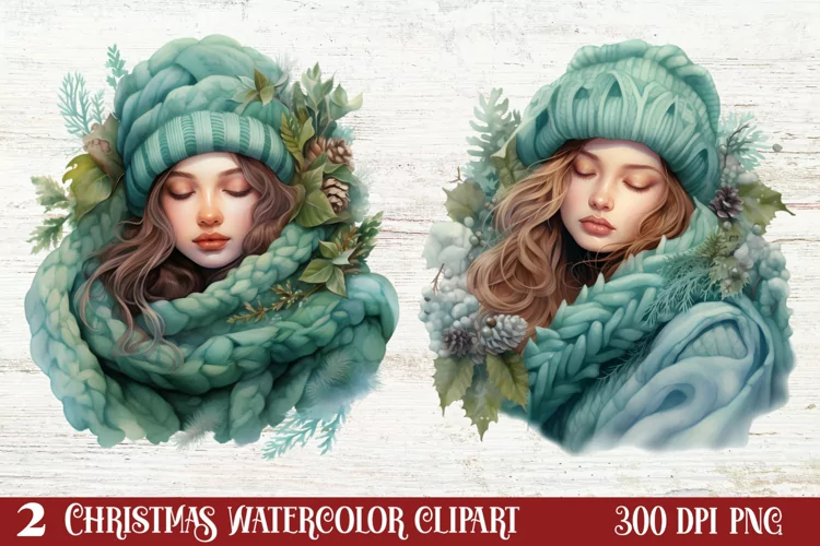Cozy Green christmas Clipart Sublimation, Christmas PNG