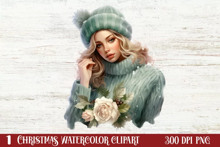 Cozy Green christmas Clipart Sublimation, Christmas PNG