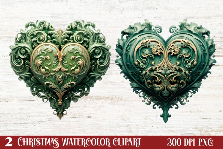 Cozy Green christmas Clipart Sublimation, Christmas PNG example image 1