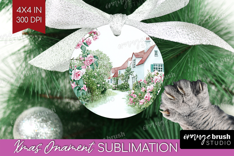 Cottagecore Ornament PNG - Green Coquette PNG Sublimation