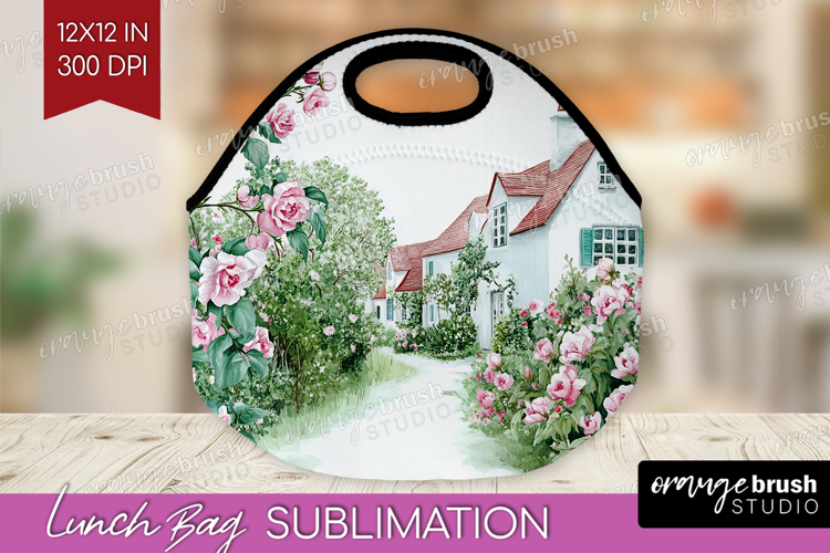 Cottagecore Lunch Bag - Green Coquette Lunch Bug PNG