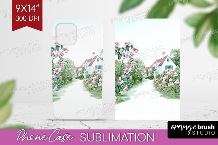 Cottagecore Phone Case PNG - Green Coquette Case PNG