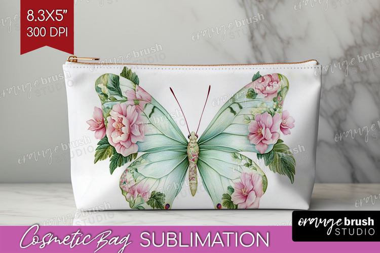 Cottagecore Cosmetic Bag - Green Coquette Makeup Bag PNG