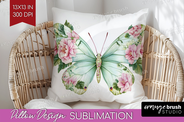 Cottagecore Pillow Sublimation - Green Coquette Pillow PNG