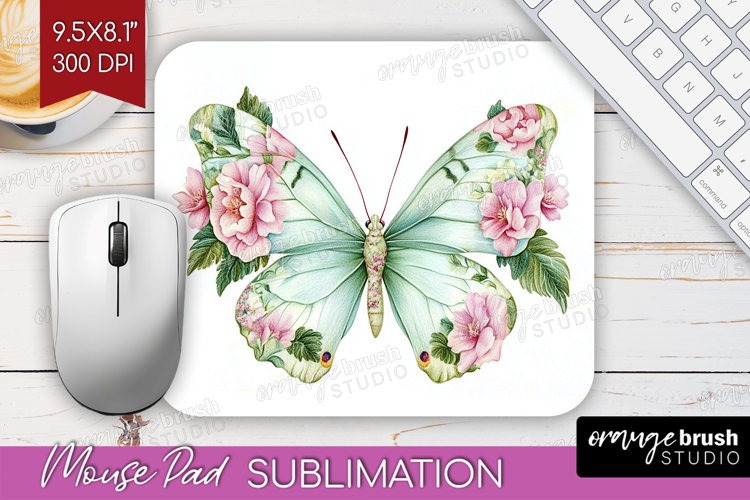 Cottagecore Mouse Pad Sublimation - Green Coquette Mousepad