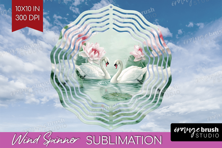 Cottagecore Wind Spinner Sublimation PNG - Green Coquette