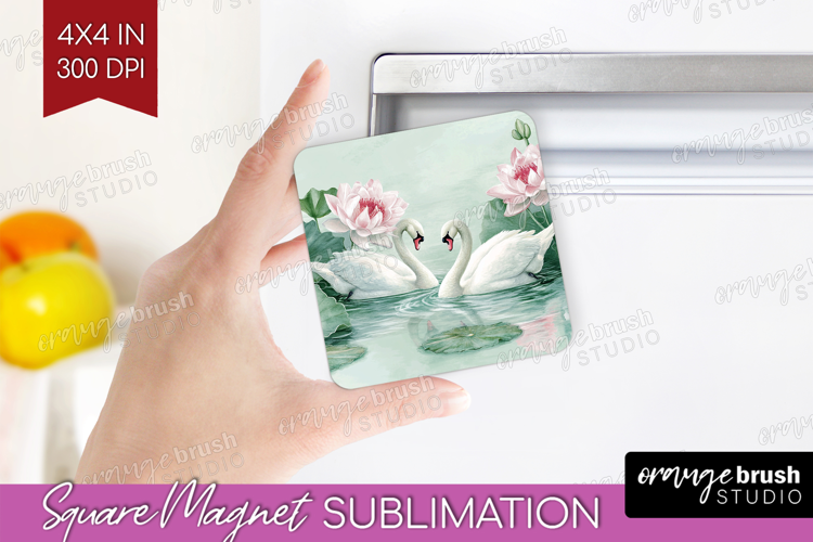 Cottagecore Magnet Sublimation - Green Coquette Square PNG