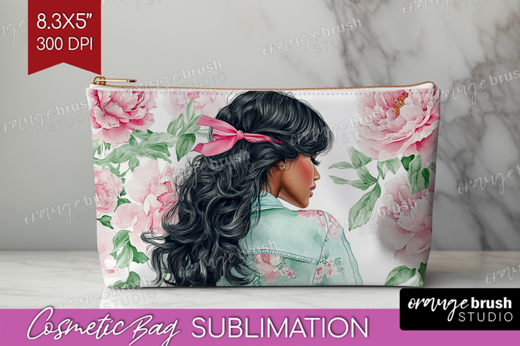Cottagecore Cosmetic Bag - Green Coquette Makeup Bag PNG