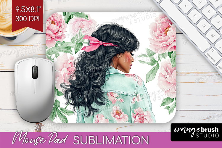 Cottagecore Mouse Pad Sublimation - Green Coquette Mousepad