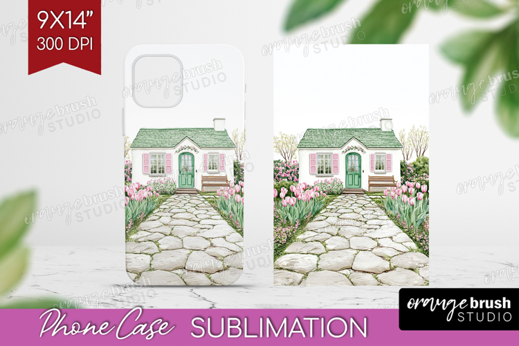 Cottagecore Phone Case PNG - Green Coquette Case PNG