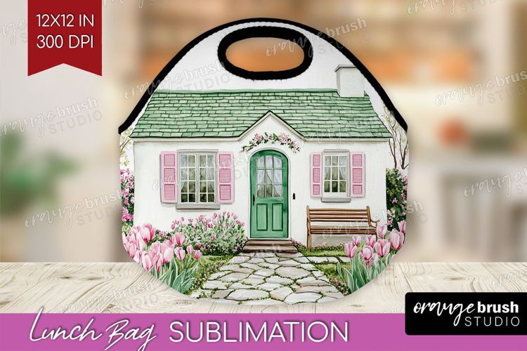 Cottagecore Lunch Bag - Green Coquette Lunch Bug PNG