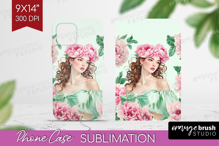 Cottagecore Phone Case PNG - Green Coquette Case PNG