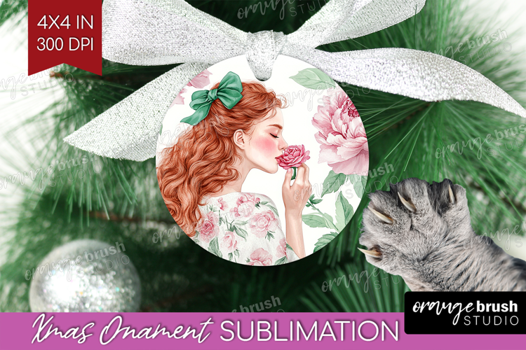 Cottagecore Ornament PNG - Green Coquette PNG Sublimation