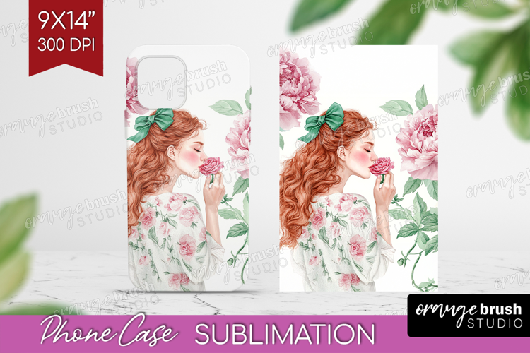 Cottagecore Phone Case PNG - Green Coquette Case PNG