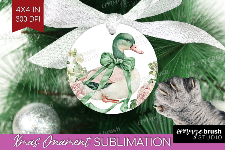 Cottagecore Ornament PNG - Green Coquette PNG Sublimation