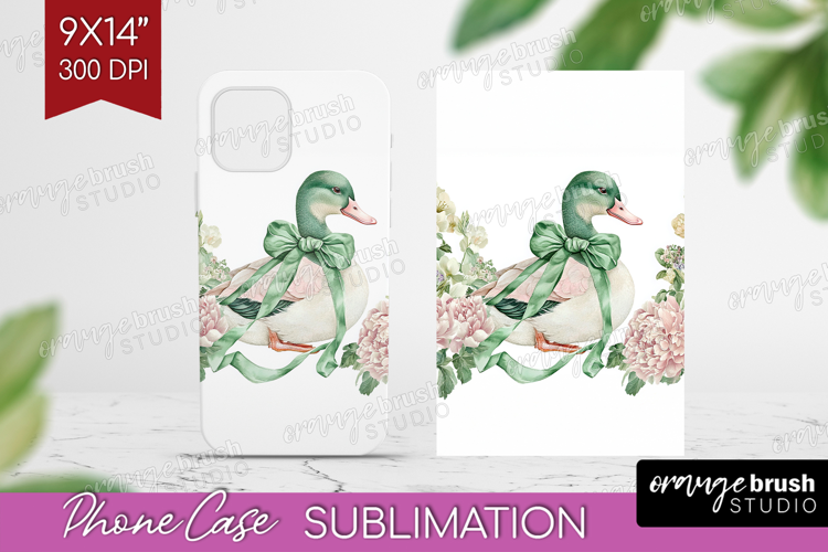 Cottagecore Phone Case PNG - Green Coquette Case PNG