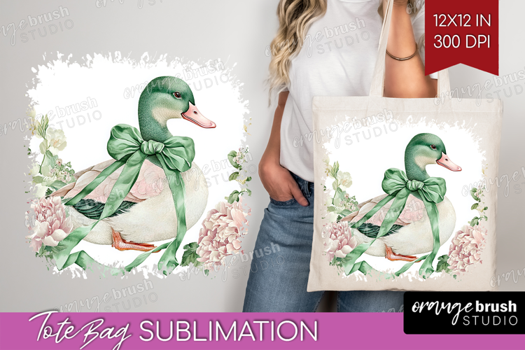 Cottagecore Tote Bag - Green Coquette Tote Bag PNG