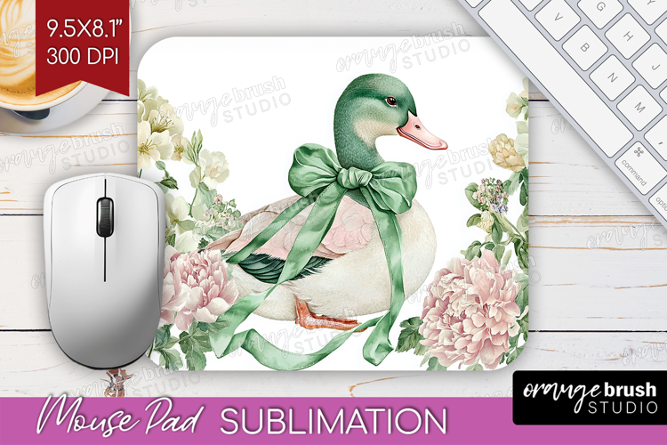 Cottagecore Mouse Pad Sublimation - Green Coquette Mousepad