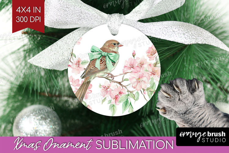 Cottagecore Ornament PNG - Green Coquette PNG Sublimation