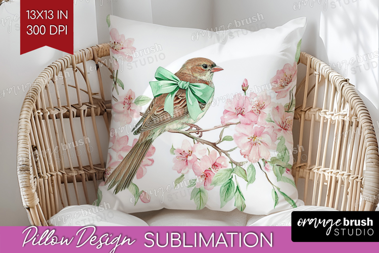 Cottagecore Pillow Sublimation - Green Coquette Pillow PNG