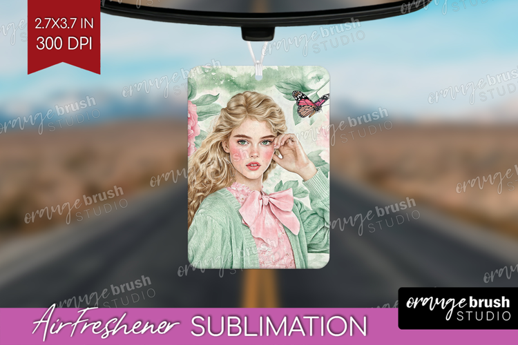 Cottagecore Air Freshener PNG - Green Coquette PNG