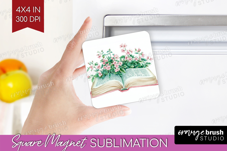 Cottagecore Magnet Sublimation - Green Coquette Square PNG