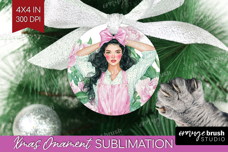 Cottagecore Ornament PNG - Green Coquette PNG Sublimation