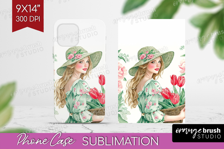 Cottagecore Phone Case PNG - Green Coquette Case PNG