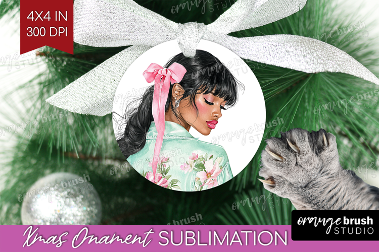 Cottagecore Ornament PNG - Green Coquette PNG Sublimation