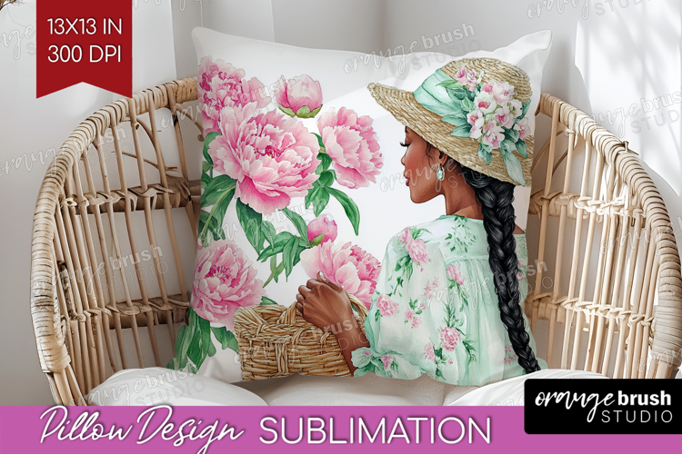 Cottagecore Pillow Sublimation - Green Coquette Pillow PNG