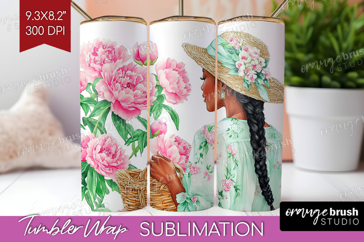 Cottagecore Tumbler Wrap - Green Coquette Tumbler PNG